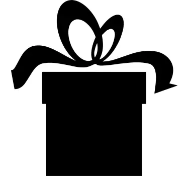 Adesivo lavagna silhouette scatola regalo - TenStickers