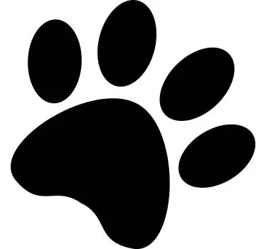 Adesivo lavagna silhouette impronta di zampa - TenStickers