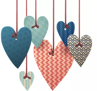 Sticker decorativo cuori pendenti - TenStickers