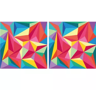 Adesivo geometrico elemento geometrico vibrante - TenStickers