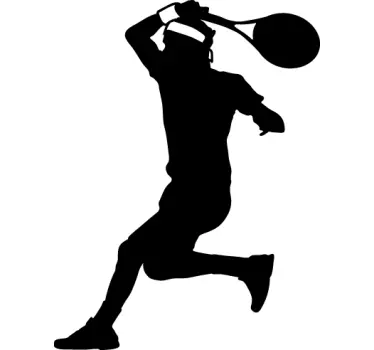 Adesivo murale silhouette tennis - TenStickers