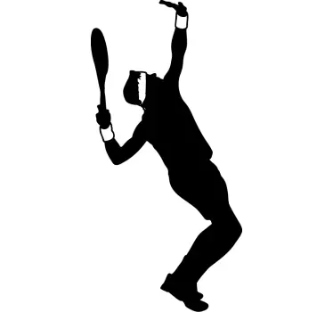 Sticker decorativo silhouette tennista battuta - TenStickers