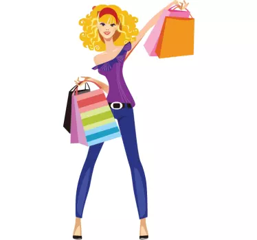 Sticker decorativo super shopper - TenStickers