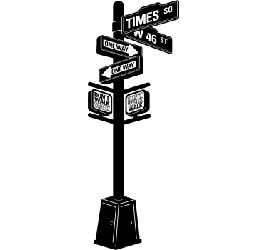 Sticker decorativo insegna New York - TenStickers