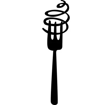 Adesivo per frigo forchetta per pasta a spirale - TenStickers