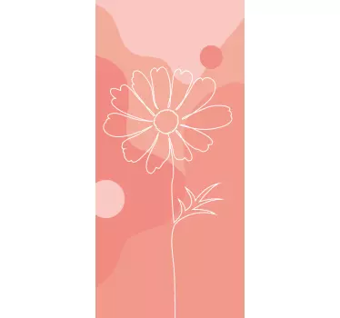 Adesivo per frigo design floreale minimalista - TenStickers