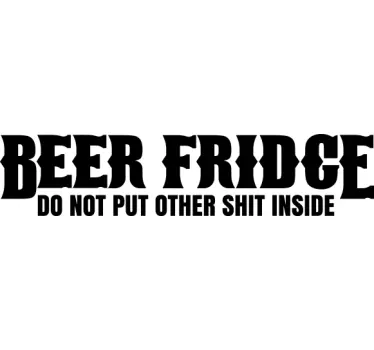 Adesivo per frigo attenzione birra - TenStickers