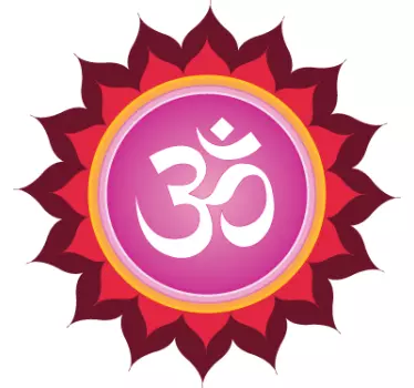 Sticker decorativo simbolo Om Mandala - TenStickers