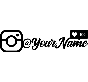 Adesivo per auto nome instagram personalizzato stile giovane - TenStickers