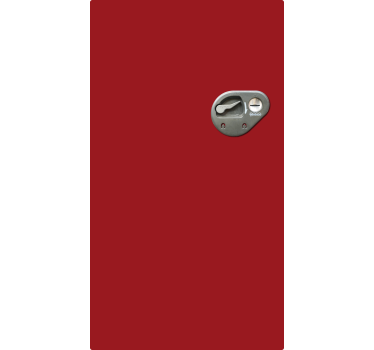 Adesivo per frigo elettrodomestico rosso retrò - TenStickers