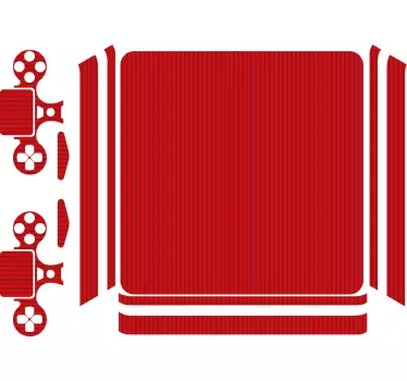 Adesivo ps4 skin a strisce rosse - TenStickers