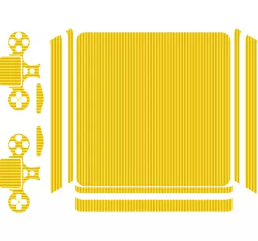 Adesivo ps4 copertura gialla rigata - TenStickers