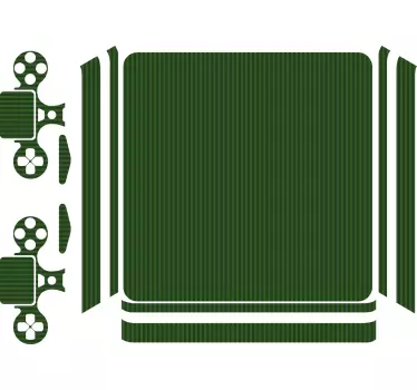 Adesivo ps4 barriera verde a strisce - TenStickers