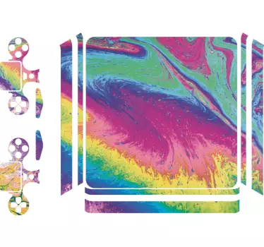 Adesivo ps4 motivo a vortice colorato - TenStickers