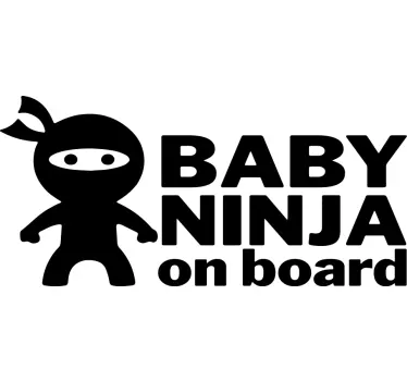 Adesivi animali per bambini avviso ninja baby - TenStickers