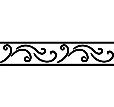 Greca adesiva motivo a spirale decorativo - TenStickers