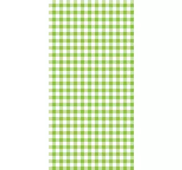 Adesivo per frigo stampa vichy verde - TenStickers