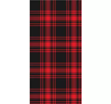 Adesivo per frigo strato di plaid - TenStickers