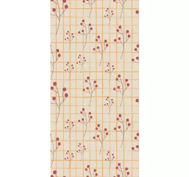 Adesivo per frigo motivo floreale con bacche - TenStickers