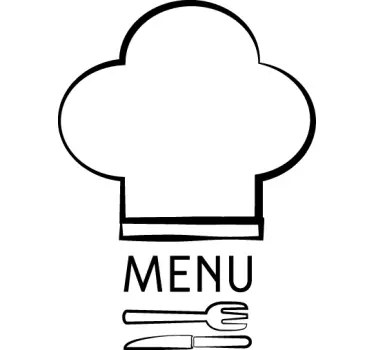 Sticker decorativo cucina logo menu - TenStickers