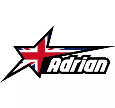 Adesivo per moto stella union jack - TenStickers