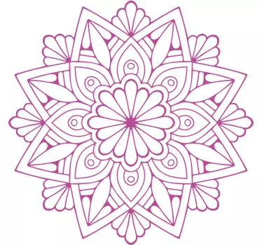 Adesivo geometrico elemento botanico elaborato - TenStickers