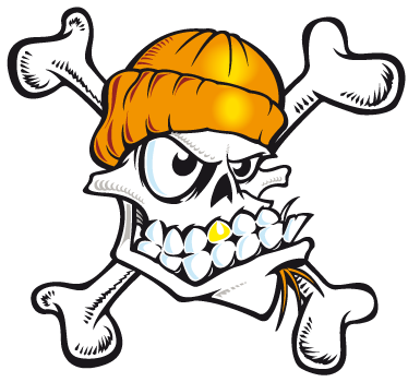 Sticker decorativo teschio skater - TenStickers