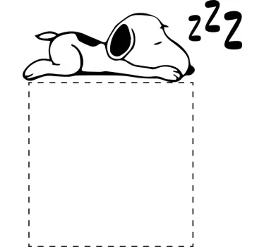 Adesivo interruttore cane che dorme rilassato - TenStickers