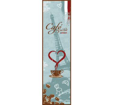 Sticker decorativo frigo café parisien - TenStickers