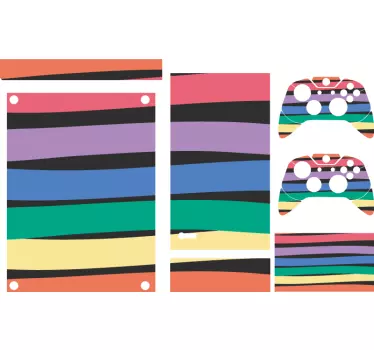 Adesivo Xbox copertina colorata a strisce - TenStickers