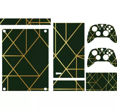 Adesivo xbox stile geometrico verde - TenStickers