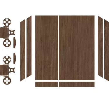 Adesivo Ps4 copertura della consolle in legno - TenStickers