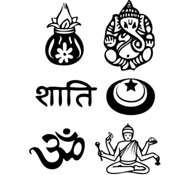 Adesivo simboli Hindu - TenStickers
