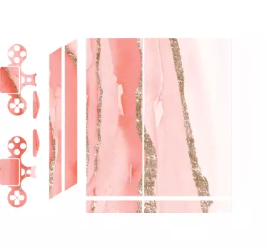 Adesivo ps4 finitura marmo rosa - TenStickers