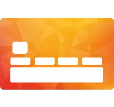 Adesivo carta di credito motivo geometrico arancione - TenStickers