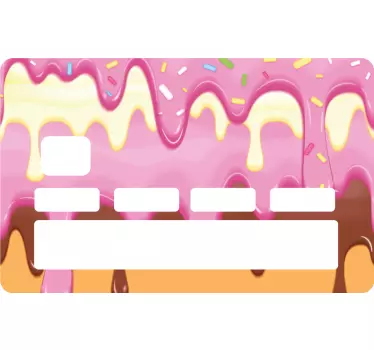 Adesivo carta di credito disegno di dessert ghiacciato - TenStickers