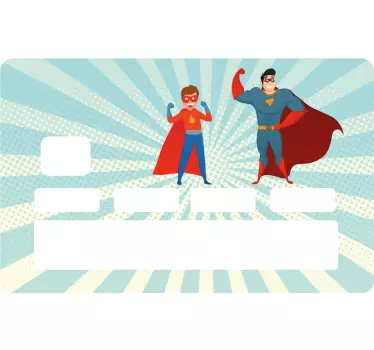 Adesivo carta di credito design personaggio supereroe - TenStickers
