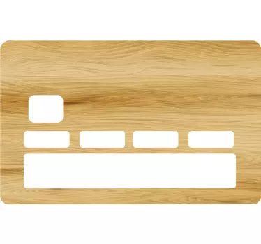 Adesivo carta di credito texture legno - TenStickers