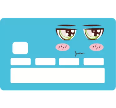 Adesivo carta di credito espressione facciale carina - TenStickers