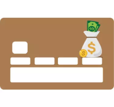 Adesivo carta di credito illustrazione di borsa per valuta - TenStickers