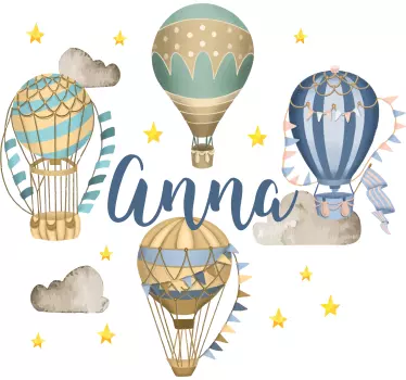 Adesivo cameretta neonato palloni volanti - TenStickers