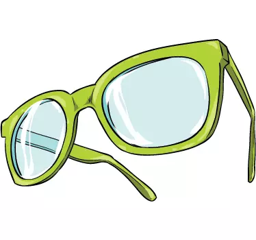 Sticker decorativo occhiali verdi - TenStickers