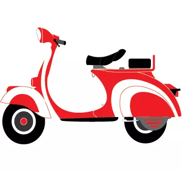 Sticker decorativo Vespa rossa - TenStickers