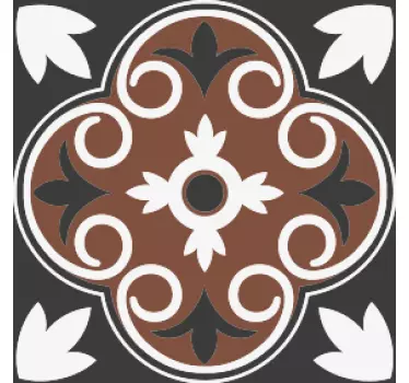 Adesivo decorativo motivo floreale retrò - TenStickers