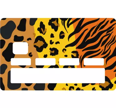 Adesivo carta di credito pelle di animale selvaggio - TenStickers