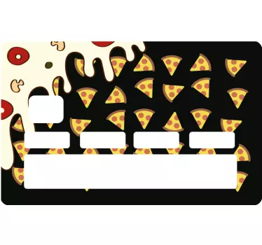 Adesivo carta di credito motivo fetta di pizza - TenStickers