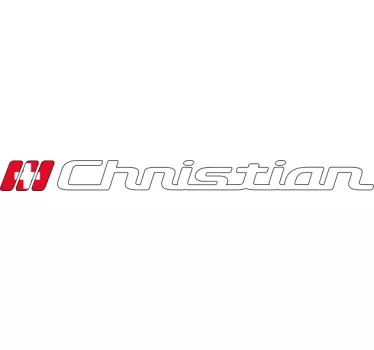 Adesivo auto Bandiera svizzera e nome personalizzato - TenStickers