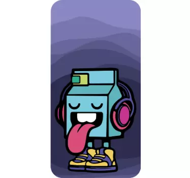 Adesivo Huawei robot che tira fuori la lingua - TenStickers