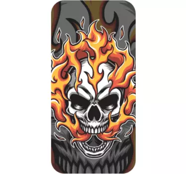 Adesivo Huawei disegno del teschio con fiamma - TenStickers