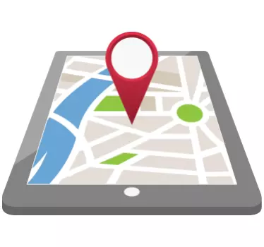 Sticker decorativo mappa tablet - TenStickers
